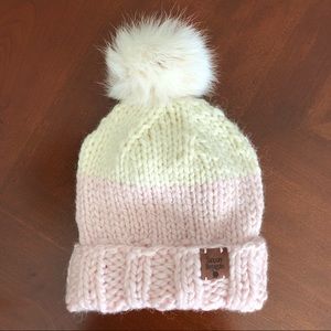 Hand Knitted Alpaca Wool Winter Hat W/ Fur Pompom